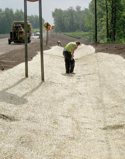 inspecting erosion control blanket