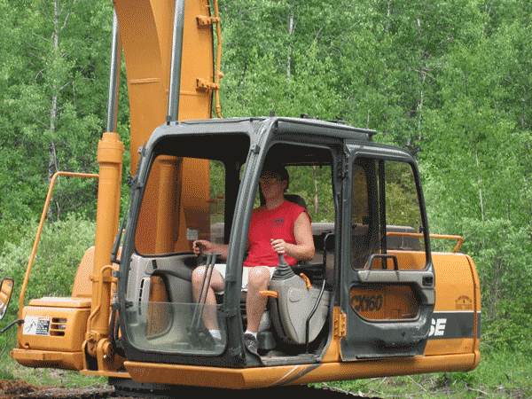 Tony Linder operating one ECS equipment